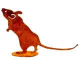 Rost - Kleine Maus - Höhe: 12cm - Auf Platte & Fester Stand - Hochwertige Gartendekoration