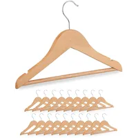 Relaxdays Kinderkleiderbügel, 20er Set, Holz Kleiderbügel, Baby und Kinder,