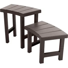 Intex Beistelltisch 2 x 60 cm + 2 x 42 cm dunkelbraun 2,21 m