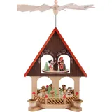 Erzgebirgische Volkskunst Richard Glässer GmbH Weihnachtspyramide Erzgebirge Richard Glässer Seiffen Pyramidenhaus 2-stöckig Höhe 36 cm