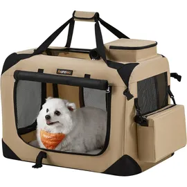 Songmics Hundebox M 60 x 42 x 42 cm Kamelbraun