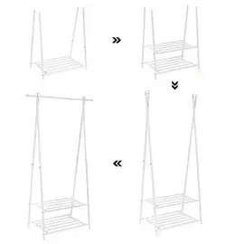 Songmics HSR05W Kleiderständer 155 x 87 x 0 cm weiß