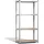 VOUNOT Lagerregal Stahl 80x40x160 cm braun