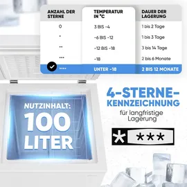 Bomann GT 7355 Tiefkühltruhe Freistehend 100 l D Weiß