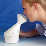 Servoprax Privat Inhalator aus Kunststoff weiß 2-teilig Gesichtssauna