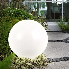 ETC Shop Solarleuchte Kunststoff H 65 cm 7er Set weiß