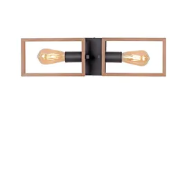just light. Just Light 2-flg. rechteckig Holz schwarz