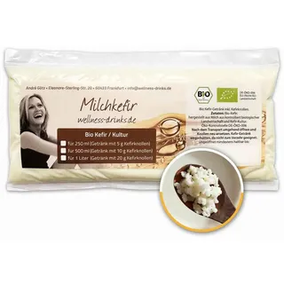 Wellness-Drinks Bio-Milchkefir mit aktiven Kefirknollen 5 g