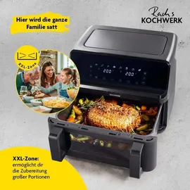 rachs kochwerk Heißluft-Fritteuse Vario-Doppelkammer schwarz