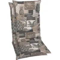 GO-DE Hochlehnerauflage GO-DE, braun (braun, natur), B:50cm T:120cm, Baumwolle,