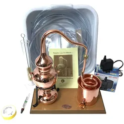 `CopperGarden®` Destillieranlage Alembik 0,5 Liter  Sorgenfrei Set mit allem Zubehör