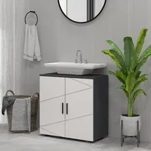 kleankin Waschbeckenunterschrank 60 x 30 x 30 cm Grau