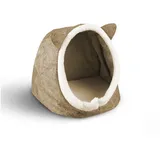 Bestlivings Tierhaus Katzen- und Hundehöhle verschiedene Farben, Rückzugsort für Katzen oder kleine Hunde, platzsparend faltbar beige