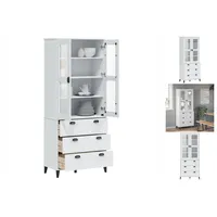 VidaXL Highboard VIKEN Weiß 80x40x190 cm Massivholz Kiefer