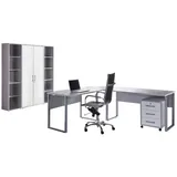 MID.YOU Büro Office Edition Set 3, Grau/Weiß