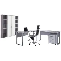 MID.YOU Büro Office Edition Set 3, Grau/Weiß