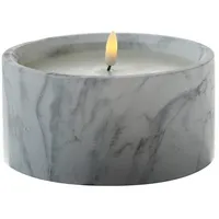 MARELIDA LED Kerze Marmoroptik D: 15 cm grau