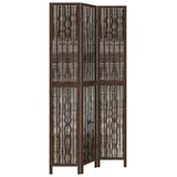 vidaXL 3 Tlg Raumteiler Dunkelbraun Massivholz Paulownia 358655