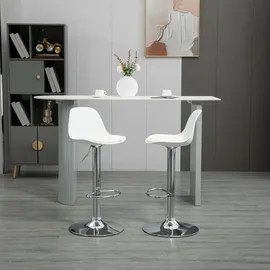 Homcom Barhocker 2er-Set 40 x 42 x 82-104 cm Weiß