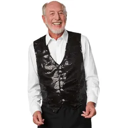tectake® Pailletten-Weste Herren
