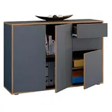 VCM my office Aktenschrank Salia, 920816 anthrazit, honig-eiche 110,0 x 32,0 x 74,0 cm