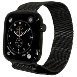 Apple Watch Series 10 GPS + Cellular 46 mm Titangehäuse schiefer Milanaise Armband schiefer S/M