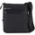 Armani Exchange Men's double pocket embossed monogram texture crossbody, Black, One size