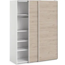 VCM Veto B150 cm) 2 Türen Weiß- und Hickory-Dekor.