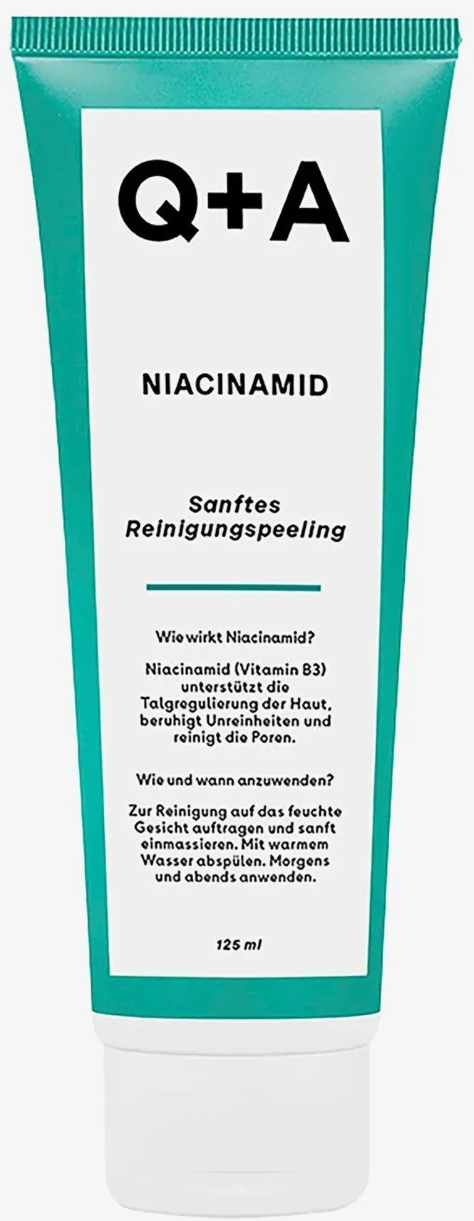 Q + A Skin Niacinamid Sanftes Reinigungspeeling, gegen Rötungen und Unreinheiten 0,14 kg