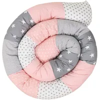 ULLENBOOM Baby-Bettschlange Rosa Grau 300 cm