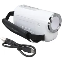 Bvznmilhd Kinder-Videokamera, 16 MP, 1080p HD-Digitalkamera, 2,0-Zoll-Farb-TFT-Bildschirm mit 16-fachem Zoom, zum Aufnehmen von Fotos und Videos für Kinder, inklusive Trageriemen für einen (Weiß)