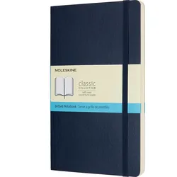 Moleskine Notizbuch L 192 Seiten saphirblau gepunktet weicher Einband