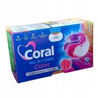 0,56€/WL- 4x Coral Waschmittel Caps All-in-1 Color- für farbigen textilien-15 WL