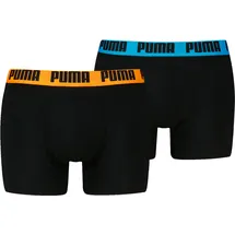 Puma Boxershorts 2er Pack Schwarz / Blau / Orange S