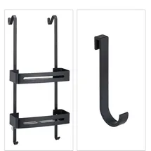 Relaxdays Duschablage zum Hängen, schwarz