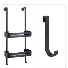 Relaxdays Duschablage zum Hängen, schwarz