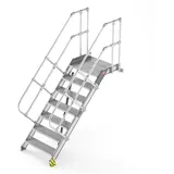 Hailo Professional Hailo Plattformtreppe wandmontiert Neigung 45° Stufenbreite 1000 mm 8 Stufen