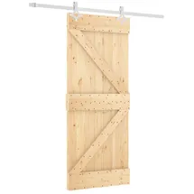 vidaXL Schiebetür rechts 85 x 210 cm Weiß