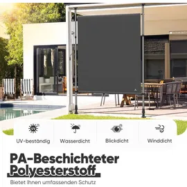 Strattore Klemmmarkise 120 x 310 cm anthrazit