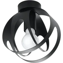 Licht-Erlebnisse Deckenlampe JOSTA Schwarz Metall Minimalistisch 1x E27 max. 60W LE70576