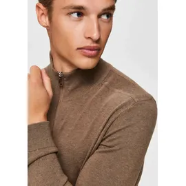 Selected HOMME Strickjacke »SLHBERG FULL ZIP CARDIGAN NOOS«, beige