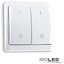 ISOLED Infrarot-Panel CONTROL 2-fach Funk-Wandsender, batteriebetrieben (A23 nicht enthalten), IP20 ISO-115917
