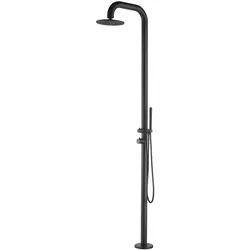 Sined Pula 316l Edelstahlschwimmbaddusche Mit Handbrause Schwarz Matt
