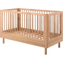 Home Affaire Babybett HOME AFFAIRE "hochwertig, stabil gebaut, Made in Europe, Oberfläche geölt lt. EN71-3", braun (eiche natur geölt), B:144,4cm H:88cm T:74cm, Massivholz, Babybetten, Babybett, 70/140 cm, mit Schlupfsprossen und Lattenrost, höhenverstellbar