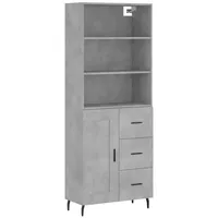 VidaXL Highboard Betongrau 69,5x34x180 cm Holzwerkstoff