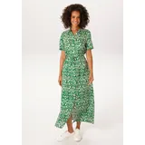 Aniston CASUAL Sommerkleid mit Ornamenten und grafischen Blumen grün 38