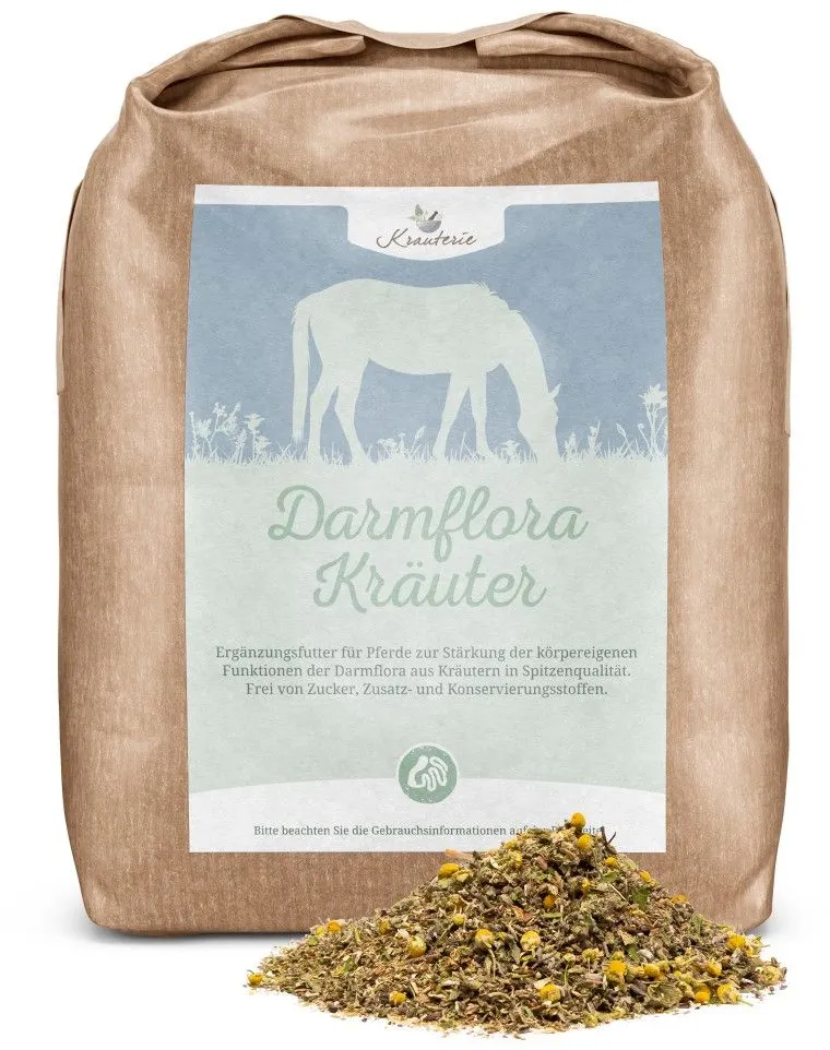 Krauterie Darmflora Kräuter für Pferde Futter 1000 g