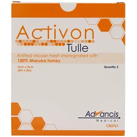 ACTIVON Tulle Honig Wundauflage 5 x 5 cm 5 St.