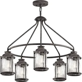 Elstead Lighting Ashland Bay 5-flg. Ø 66,3 cm grau Aluminium, Glas, Metall