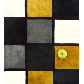 Gözze Antigua Kuscheldecke 150 x 200 cm Senf/Schwarz/Weiß